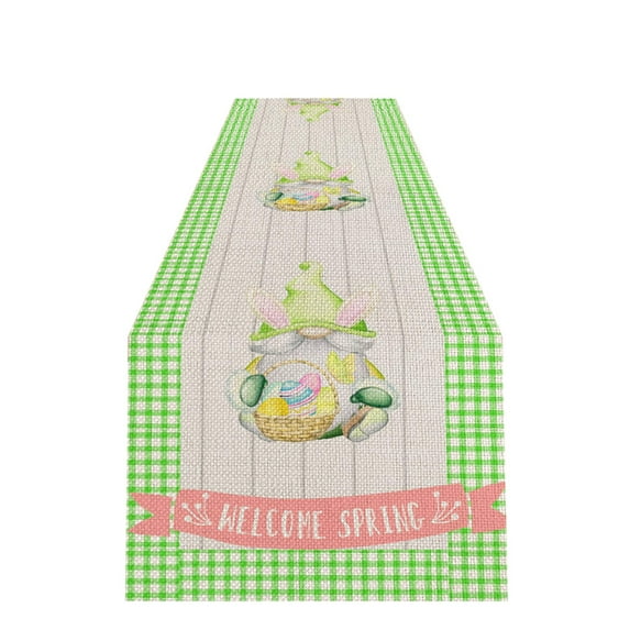 Giyblacko Easter Festival Table Runner Easter Table Flag Linen Sturdy And Durable Table Runner Digital Printed Western Placemat