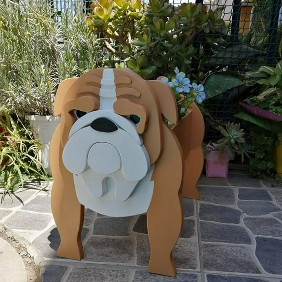 Giyblacko Flower Pots Garden Flower Pot Dog Poodle Chihuahua Animal Planters Flower Pot Dog Planter Storage Containers Dog Planters Garden Pet Dog Storage Pots Decorative Ornaments Animal Shaped 1PCS