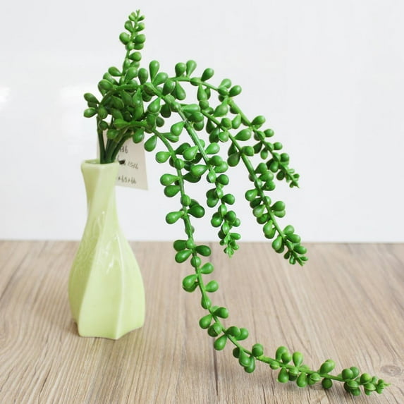 Giyblacko Floweroyal Artificial Hanging Plants Artificial Potted String Of Pearls Succulent Plants Small Faux Plants For Indoor Outdoor Shelf Wall Decor