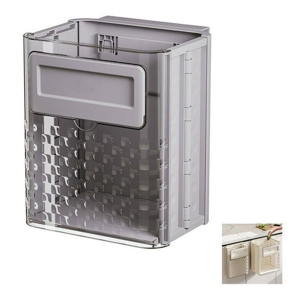 Giyblacko Foldable Hanging Trash Can Foldable Hanging Kitchen Trash Can Wall Mounted Garbage Box Kitchen Food Waste Hanging Trash Can For Kitchen Cabinet Door Portable Trash Can