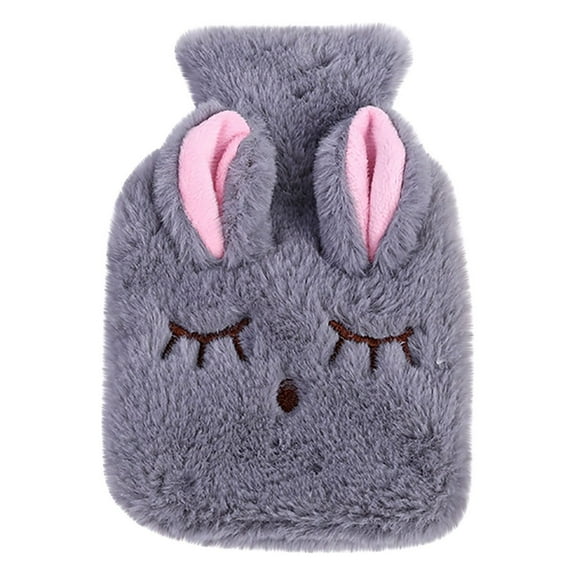 Giyblacko Hand Warmer Water Filled Hot Water Bag Rubber Water Heater Bag Fleece Jacket Detachable Hand Warmer Irrigation Menstrual Hot Compress Tummy