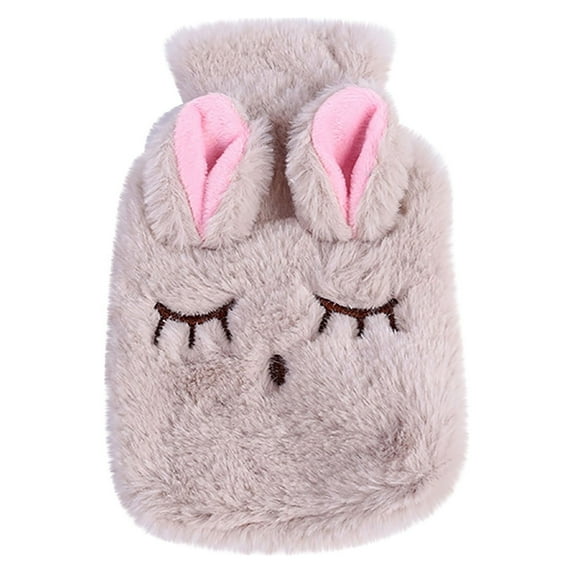 Giyblacko Hand Warmer Water Filled Hot Water Bag Rubber Water Heater Bag Fleece Jacket Detachable Hand Warmer Irrigation Menstrual Hot Compress Tummy