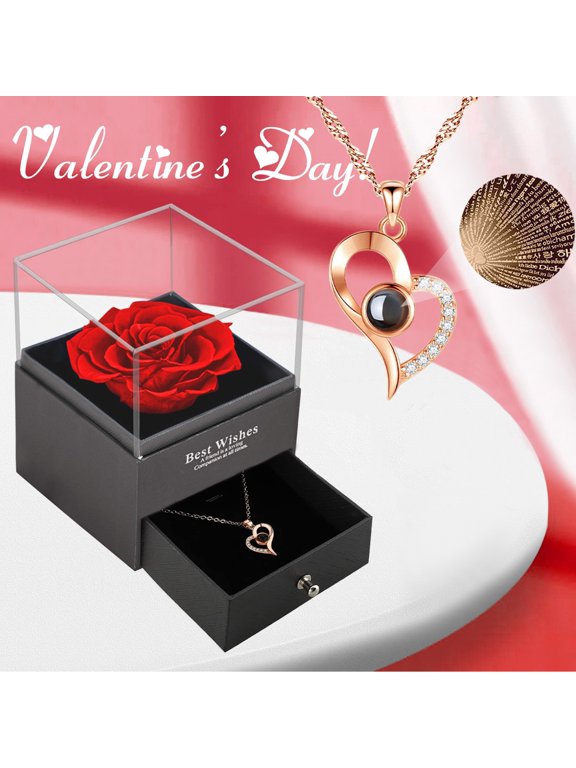 Mother's Day Everlasting Flower Gift Box Rose Preservation Flower Box Valentine's Day Mother's Day Handmade Rose Box Jewelry Box