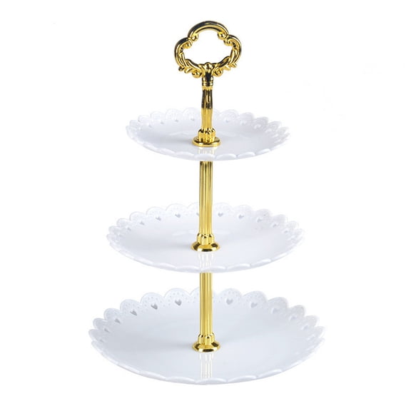 Giyblacko Multi-layer cake stand 3-Tier Cupcake Stand Cake Dessert Wedding Event Party Display Tower Plate Round