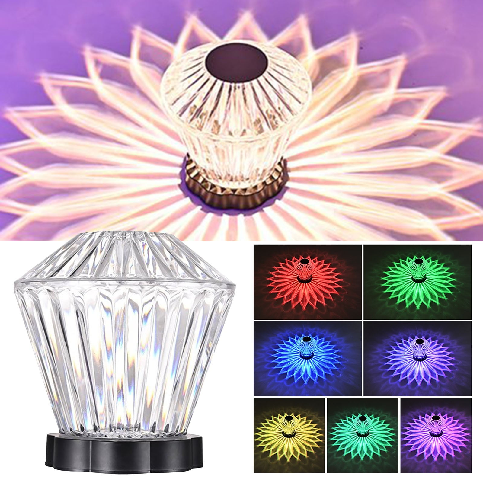 Giyblacko Night LightsLed Lights For Bedroom Lava Lamp Crystal Table