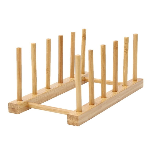 Clearance Drain Rack under $5,Multifunctional Bamboo Kitchen Dish D rain Rack Tableware Storage Rack