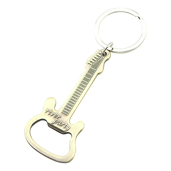 Giyblacko Pop Top Bottle Opener Retro Guitar Opener Metal Key Chain Creative Music Bar Store Practical Complimentary Pendant