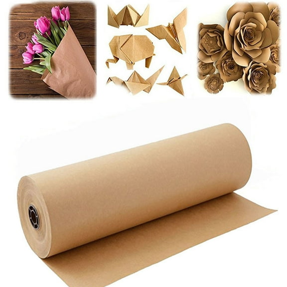 Giyblacko School Supplies Decorative Wrapping Paper Roll Kraft Paper Craft Wrapping Brown Roll Gift ArtsCrafts & Sewing