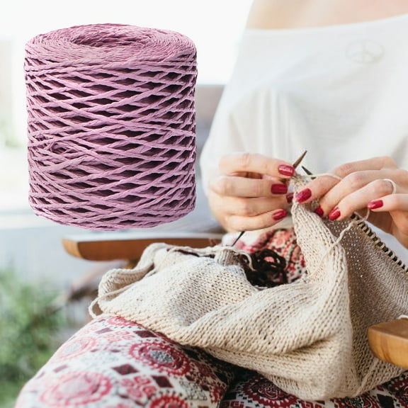 Giyblacko Sewing Kit Raffia For Crafts 150m Natural Raffia Yarn Raffia Yarn For Crocheting Raffia Paper Ribbon Natural Raffia Spool For Making Beach Bags Gift Wrapping Decorations Features: