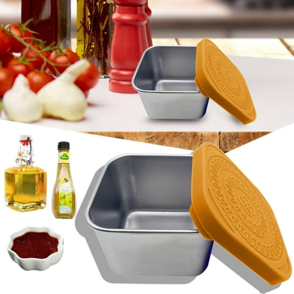 Giyblacko Snack Box Leakproof Small Food Containers With Silicone Lids Stackable Snack Pots For Kids Stainless Steel Snack Containers Lunch Box For Kids School