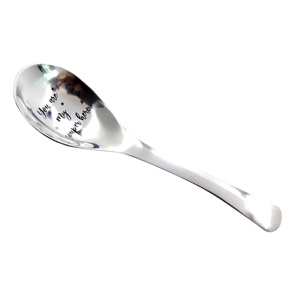 Giyblacko Stainless Steel Dinner Spoon Engraved Spoon Wonderful Present For Lover Couple And Girlfriend Boyfriend Dinner Tableware Soup Spoons With Engraving