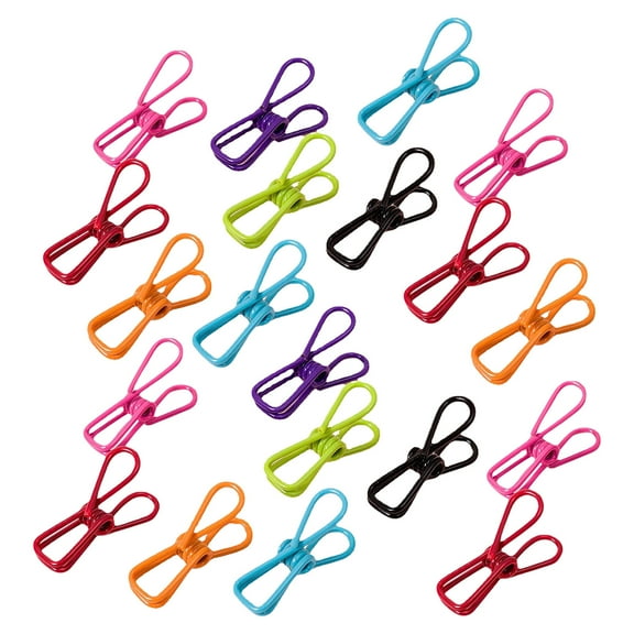 Giyblacko Sticky Hooks For Hanging 40 Pack Assorted Chip Bag Clips Utility PVC 2 Inch Coated Colorful Sealer For Sealing Food Clip For Hanging Kitchen Bags Multipurpose Clothes Pins