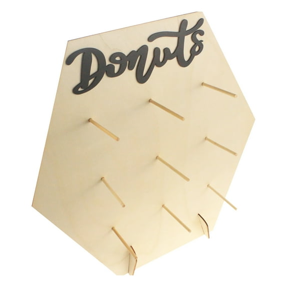 Giyblacko Storage Rack Wooden Donut Stand Cake Shop Decoration Ornament Home Party Gathering