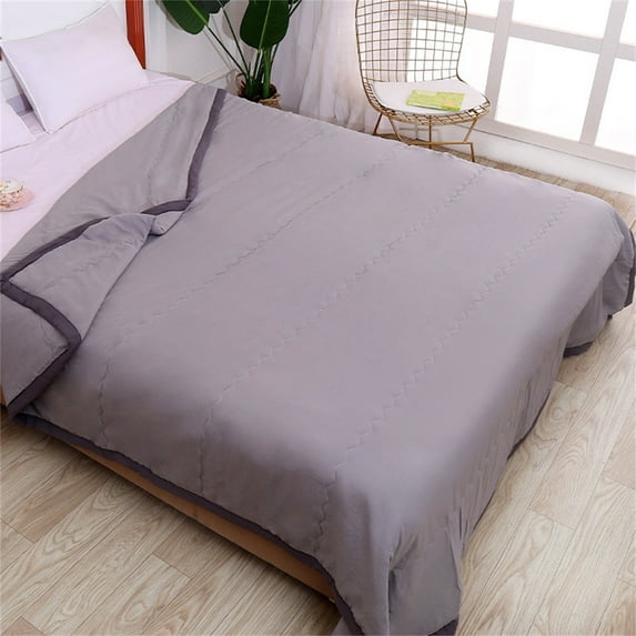 Giyblacko Summer Blanket Bed Blanket Skin Friendly Plain Print Washed Cotton Bed Blanket Cool Comforter Hot Sleeping Summer Comforter Ventilated Comforter