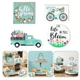 thumbnail image 1 of Giyblacko Tabletop Decoration Decorations Market 3D Home Decor Kitchen Tray Fresh Spring Signs Wood Tray Spring Flat Decor Spring Tiered Flower Decor Decor Tiered For Easter Decoration Hangs, 1 of 9