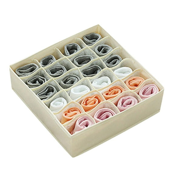 Giyblacko Underwear Sock Drawer Organizer Non-woven Fabric 24 Cell Collapsible Closet Cabinet Organizer Underwear Storage