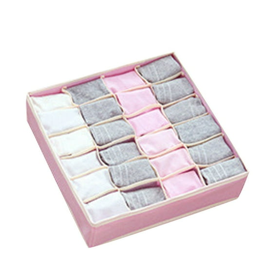 Giyblacko Underwear Sock Drawer Organizer Non-woven Fabric 24 Cell Collapsible Closet Cabinet Organizer Underwear Storage
