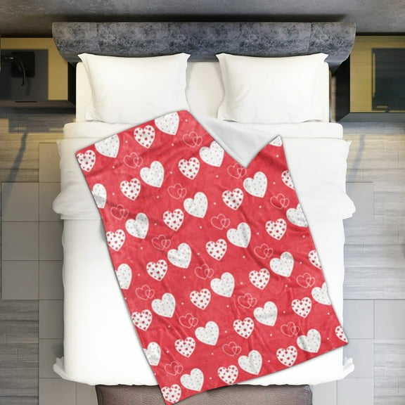 Giyblacko Valentine's Day Flannel Throw, 275" x 393"