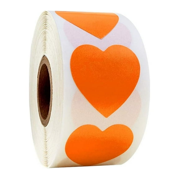 Giyblacko Valentine's Day Heart Shape Stickers Love Valentine sticker; sticker decoration; sticker tape; (500 pieces per roll)
