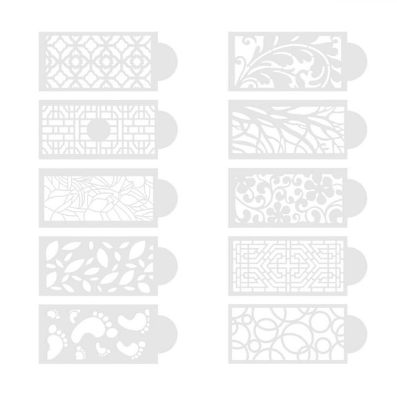 Giyblacko Valentine's Day Silicone Cake Moulds Valentine's Cake Day DIY Retro Flower Hollow Template Lace Decoration 10pc Spray Tools & Home Improvement