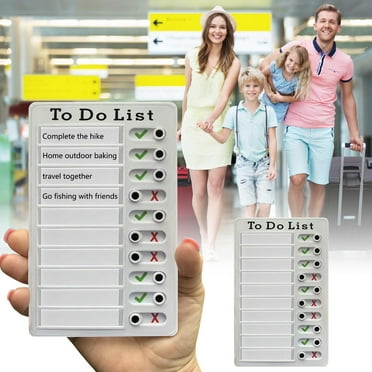 Giyblacko Wall stickersTo Do List Memo Board Detachable Message Board Plastic Checklist Reusable Chore List Slider Personal Calendar Planner