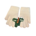 thumbnail image 1 of Giyblacko Winter Warm Gloves Children's Winter Knit Half Finger Flip Cover Cute Dinosaur Print Gloves, 1 of 2