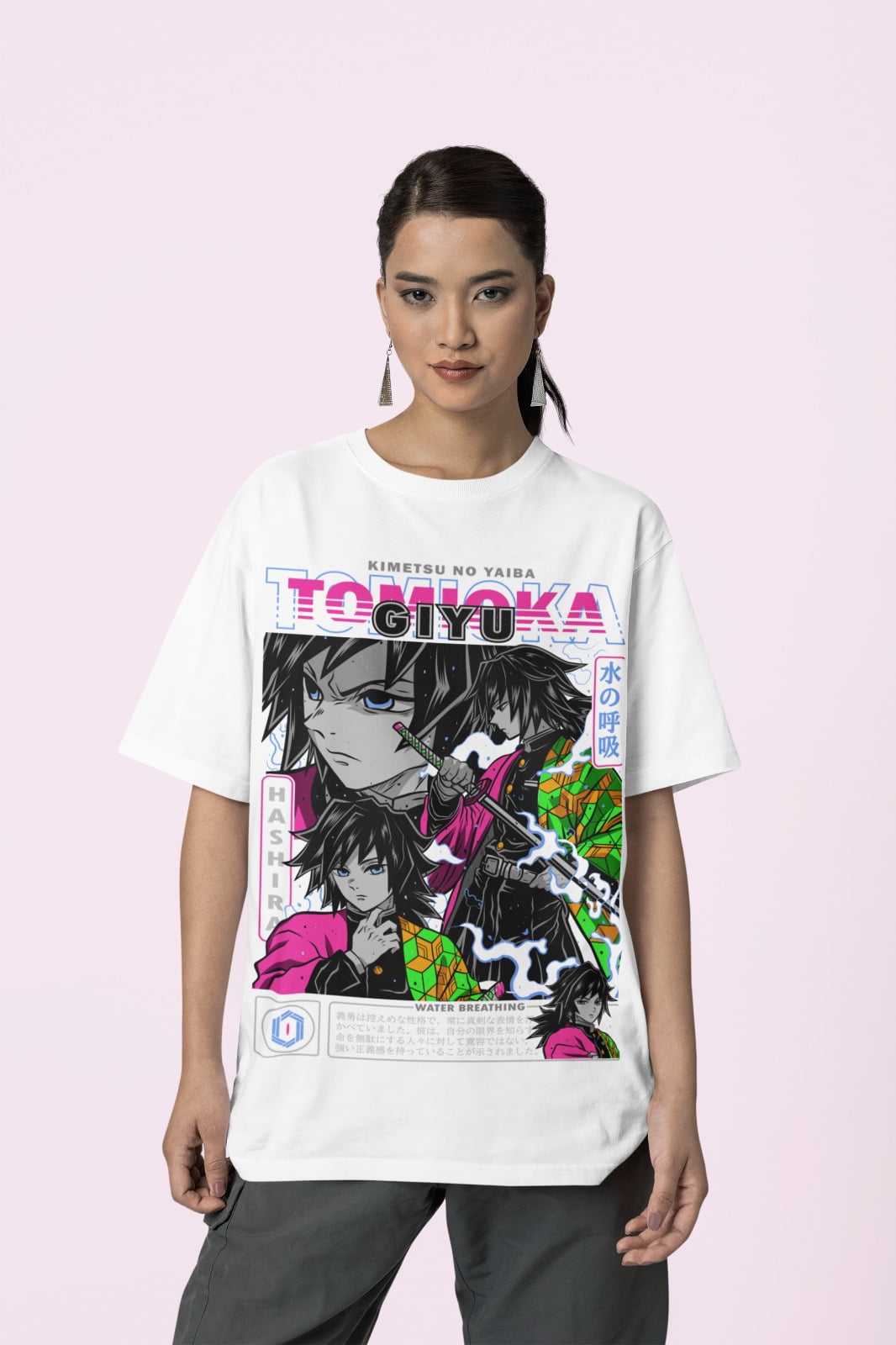 Giyu Tomioka Unisex T-Shirt Demon Slayer Kimetsu No Yaiba Anime Shirt -  Walmart.com