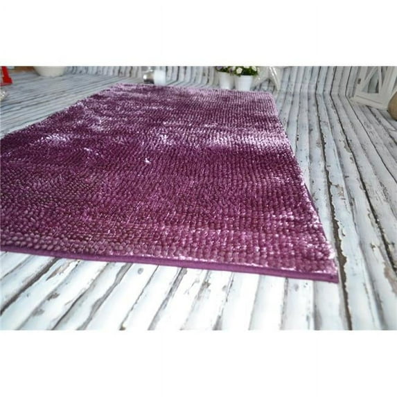 Giz Home SLN-PR5 2.6 ft. x 5 ft. Solino Shaggy Area Rug - Purple