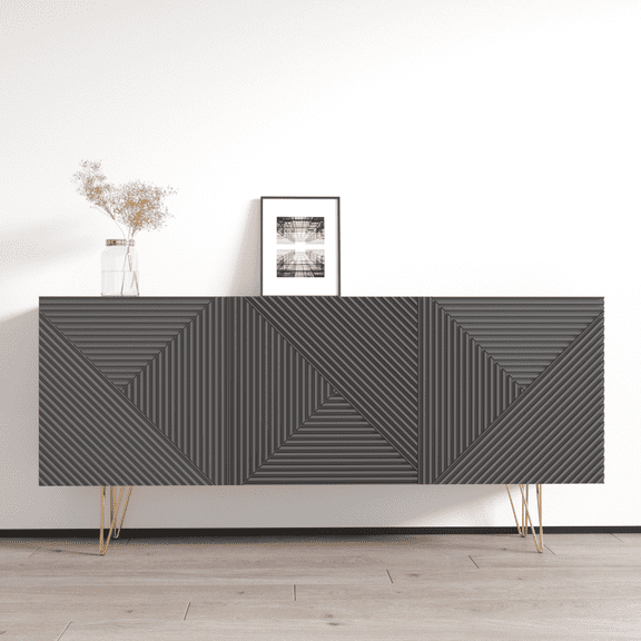 Giza 3D 63" Sideboard - Gray