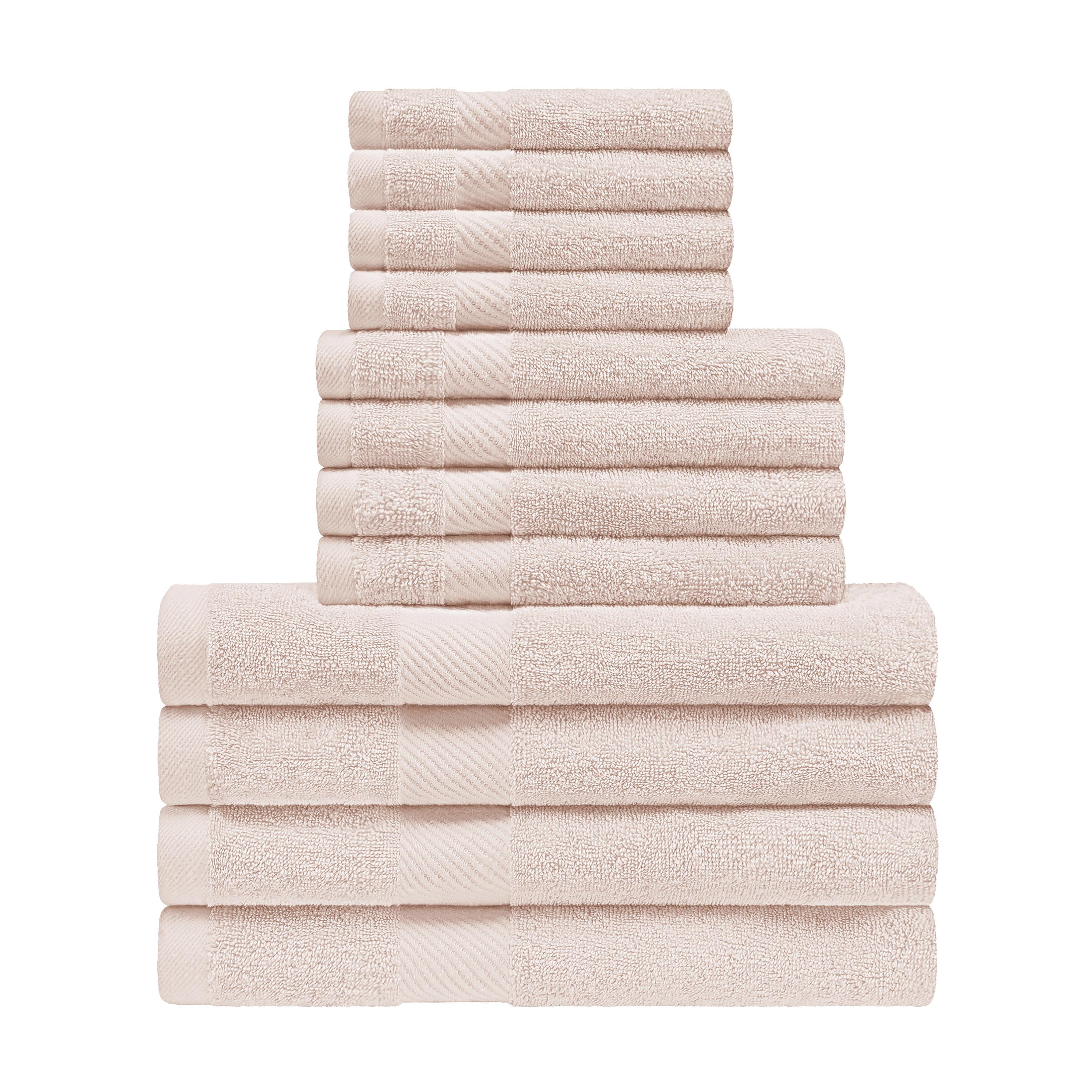 Superior Niles Egyptian Giza Cotton Dobby Ultra-Plush Absorbent Hand Towel Set of 6 - Gold