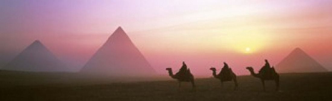 Giza Pyramids Egypt Canvas Art - Panoramic Images (15 x 5)