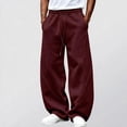 thumbnail image 1 of Gizkkal Baggy Sweatpants for Men Drawstring Elastic Waist Trousers Casual Loose Workout Wide Leg Pants with Pockets, 1 of 5
