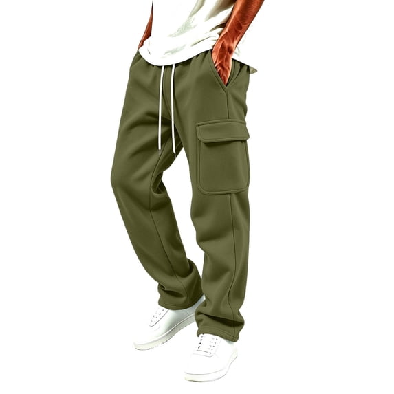 Multiple Cargo Gizkkal Cargo Sweatpants with Multi Pockets for Men Baggy Drawstring ...