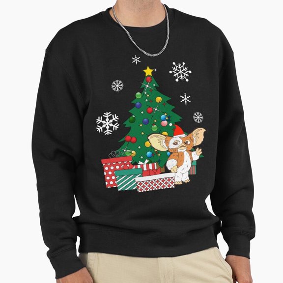 Gizmo Around The Christmas Tree 80s Movie Funny Retro Graphic Unisex Sweatshirt G12045, Up to Size 5XL