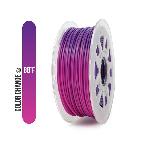 Gizmo Dorks 3mm (2.85mm) Heat Activated Color Change ABS Filament for 3D Printers 1 kg, Purple to Pink