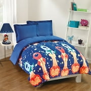 Gizmo Kids™ Blast Off Microfiber Reversible Comforter Set, Twin, Navy, 2-pieces