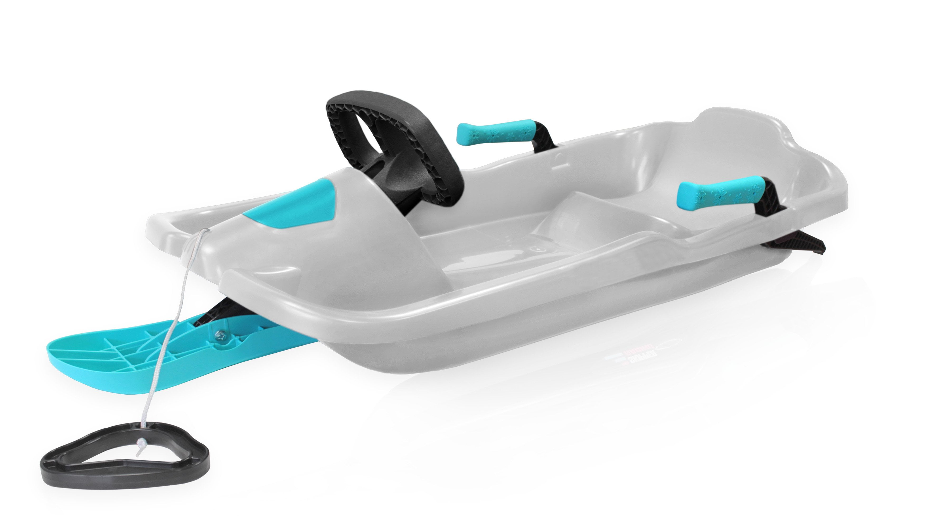 Gizmo Riders Nebula Ice-Blue Snow Sled for Kids, With Steering and ...