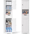 thumbnail image 1 of Gizoon 67" H Tall Bathroom Cabinet, Storage Cabinet with 2 Doors & Drawer, Narrow Linen Tower Freestanding Adjustable Shelves for Home, Kitchen, Versatile, Anti-Tipping, White, 1 of 8