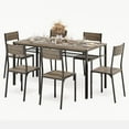 thumbnail image 1 of Gizoon Dining Table Set for 6 with Chairs, 7-Piece Kitchen Table Set for Small Space, Apartment, Kitchen, Dining Room, Space-Saving, 1 of 17