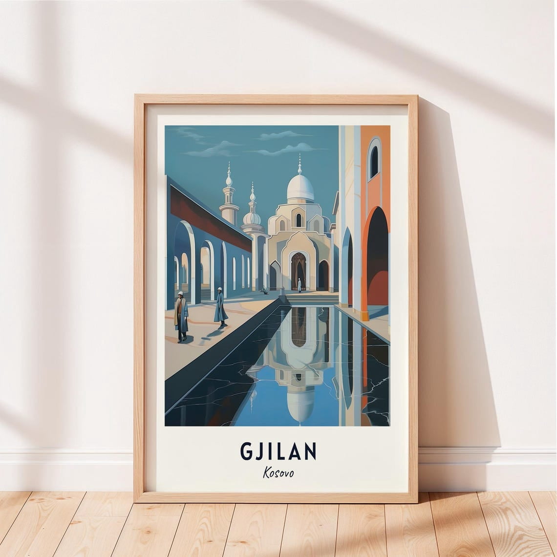 Mosque Clothes Gjilan Travel Carshia Mosque Kosovo Cityscape Poster, Travel Inspired ...