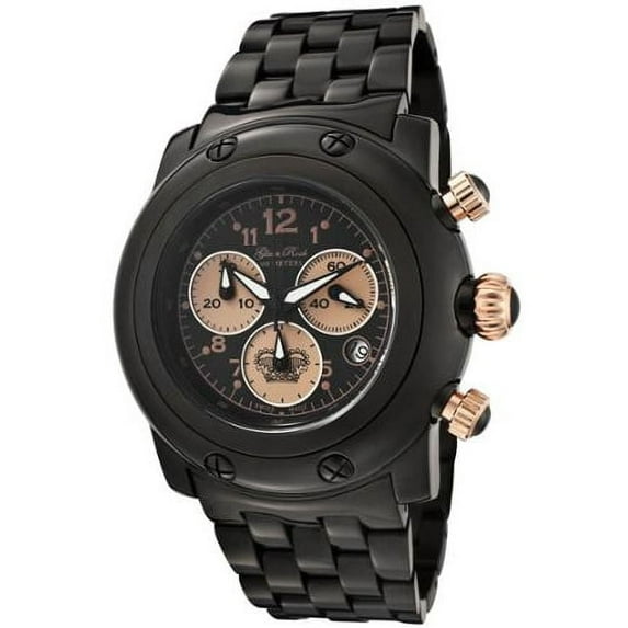 Gk1116 Miami Chrono Black Ion Plated Stainless Steel And Dial Watch