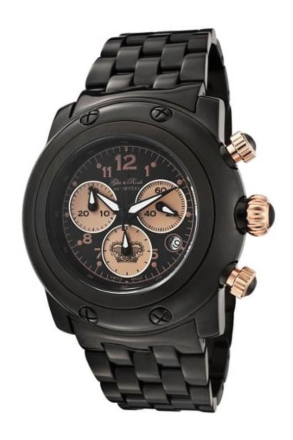 Gk1116 Miami Chrono Black Ion Plated Stainless Steel And Dial Watch