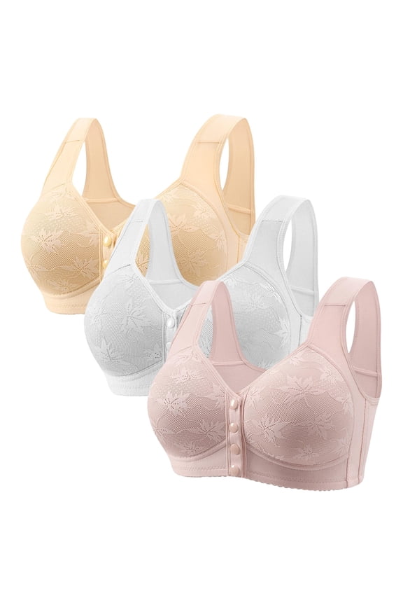 Bras for Women 3PC Womens Deep V Bras Wireless Comfortable Bra Supportive No Underwire Bras Tshirt Push Up Bralettes Plunge Seamless Bra Jelly Bras for Women