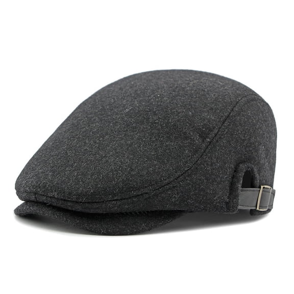 Gkeoshab Bucket Hat Men's Adjustable British Retro Woolen Beret Lightweight Warm Gentleman Style Travel Hat Ideal Cold Weather Headwear for Middle-Aged & Elderly Daily Wear Bucket Hat Skull Cap