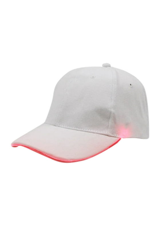 Bucket Hat Unisex Cotton LED Light-Up Baseball Cap Solid Color Fashion Stylish Lighted Visor Hat-Orange Light Hats for Women