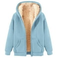 thumbnail image 1 of Gkeoshab Cardigan Sweaters for Women Hoodies for Women Oversized Sweatshirts Fall Fashion Outfits 2025 Casual Sweaters Tops Fleece Workout Winter Clothes Light Blue M, 1 of 3