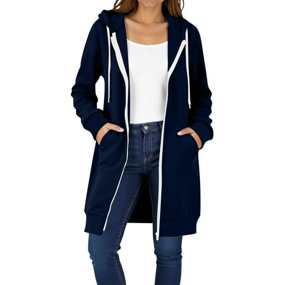 Gkeoshab Cardigan Sweaters for Women Hoodies for Women Oversized Sweatshirts Fall Fashion Outfits 2025 Casual Sweaters Tops Fleece Workout Winter Clothes Navy XL