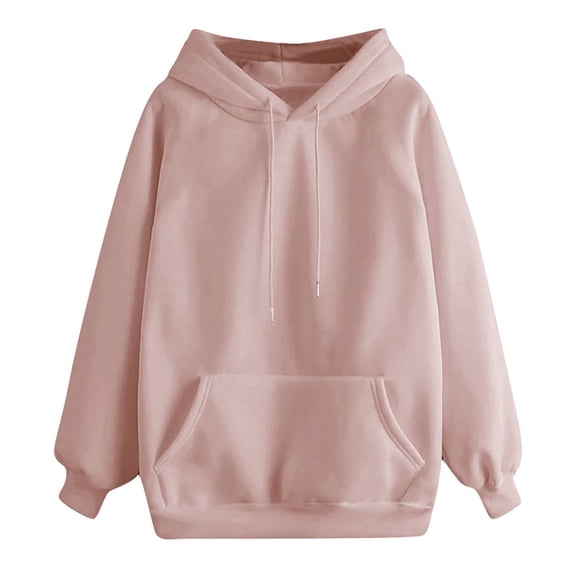 Gkeoshab Cardigan Sweaters for Women Womens Hoodies Oversized Sweatshirts Pullover Fleece Sweaters Long Sleeve Winter Fall Outfits Fashion Y2k Clothes Pink XXL