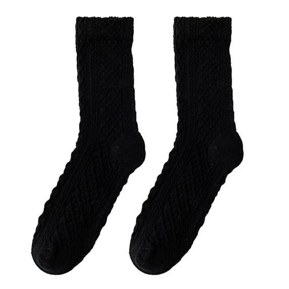Gkeoshab Christmas Socks Womens Crew Socks, Candy Color Mid-Calf Socks for Winter, Simple Style Medium Weight Long Socks