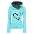 thumbnail image 1 of Gkeoshab Christmas Sweatshirts For Women Women's Printed Graphic Pullover Hoodie - Long Sleeve Casual Sweatshirt for Everyday Streetwear Fashion and Comfortable Outdoor Loungewear Blue XXL, 1 of 2